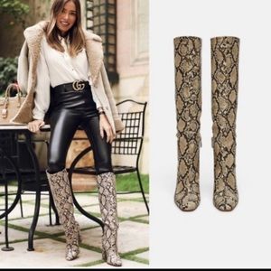 Zara snakeskin boots